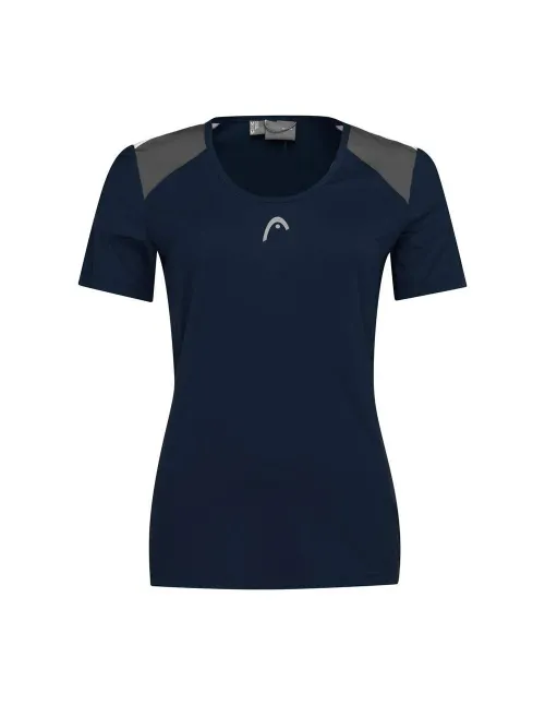 Camiseta Head Club 22 Tech Negro Mujer | Ofertas de pádel